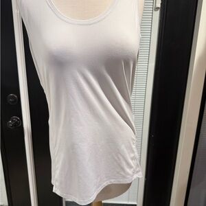 Athleta Cream Fitted Sleeveless Tank Top